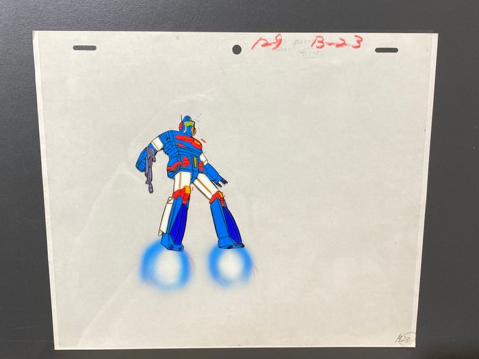 Combat Mecha Xabungle (Nippon Sunrise, 1982/83) - 1 Original animationscelle og tegning, top!