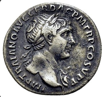 ROMERIGE. Trajan (AD 98-117). Denarius AD 104-107 - Annona