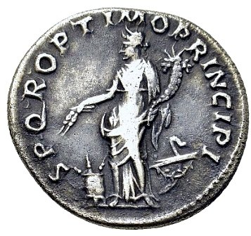 ROMERIGE. Trajan (AD 98-117). Denarius AD 104-107 - Annona