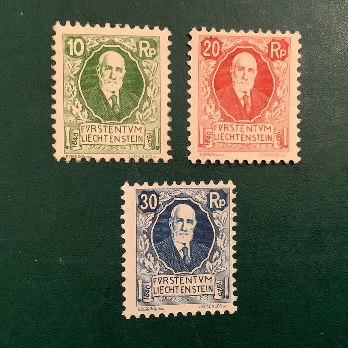 Liechtenstein 1925 - Prins Johan - Michel 72/74