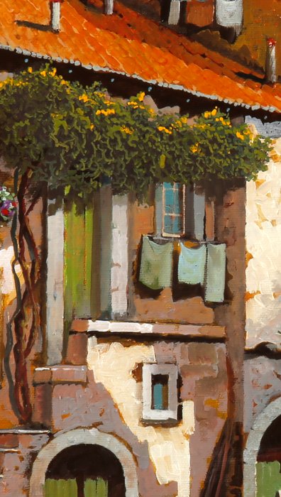 Guido Borelli - all'alba in cortile