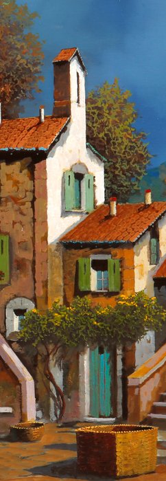 Guido Borelli - all'alba in cortile