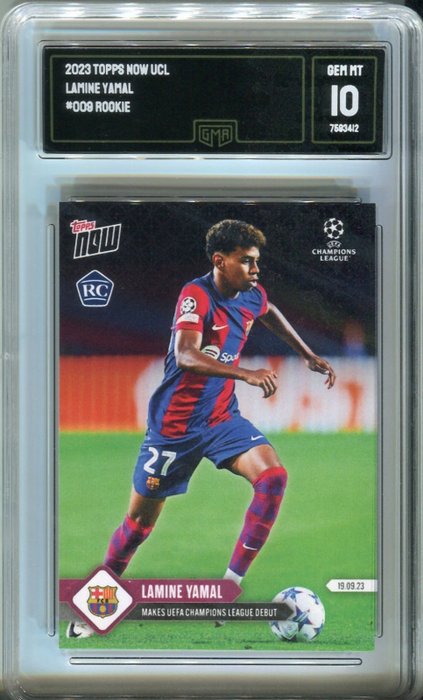 2023 - Topps - Now UCL - Lamine Yamal - #009 UCL Debut - Rookie - 1 Graded card - GMA 10