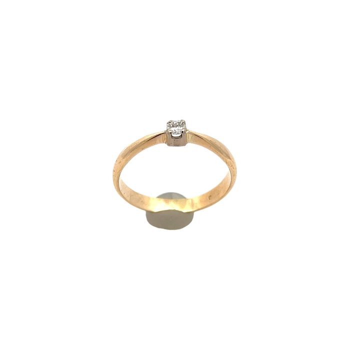 Ingen mindstepris - Ring - 14 karat Gulguld Diamant (Natur)