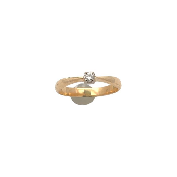 Ingen mindstepris - Ring - 14 karat Gulguld Diamant (Natur)