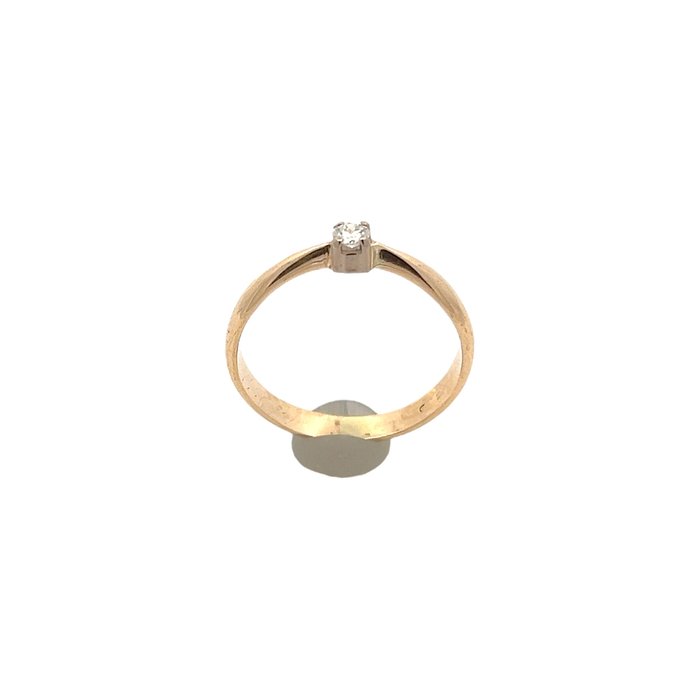 Ingen mindstepris - Ring - 14 karat Gulguld Diamant (Natur)