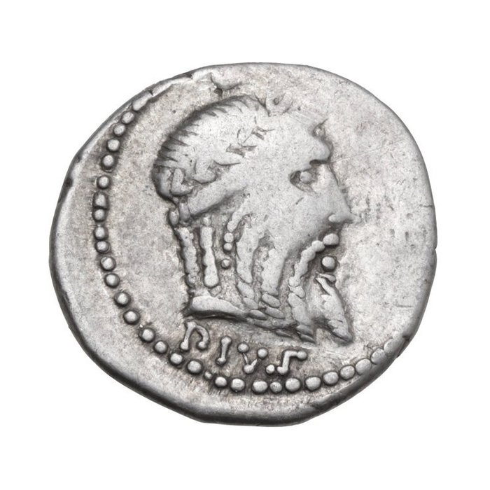 Romerska republiken Q Caecilius Metellus Pius Scipio 47-46 fKr AR Denarius Africa