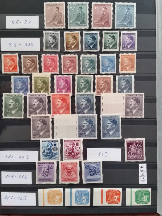 Tyskland 1870/1970 - Omfattende parti med mange MNH i 3 lageralbum og 1 fortryk. Alle opholdszoner.