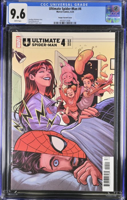 Ultimate Spider-Man #4 - Torque Variant Cover - 1 Graded comic - Første udgave/genoptryk - CGC 9.6