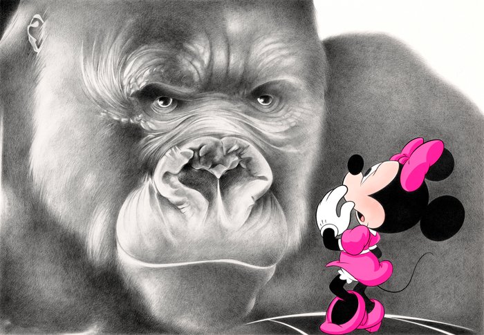 Jaume Esteve - Minnie Mouse  King Kong [1933 Film] - Hand Signed