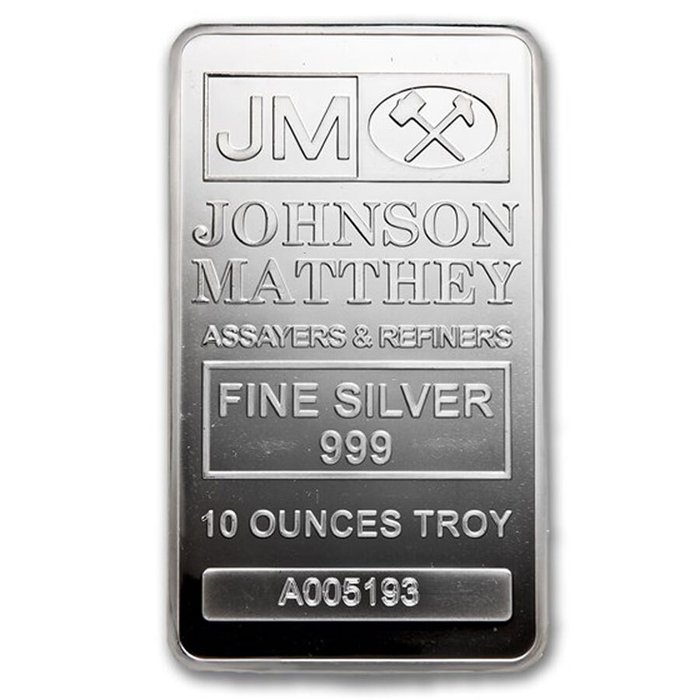 10 Troy Ounce - Sølv 999 - Johnson Matthey