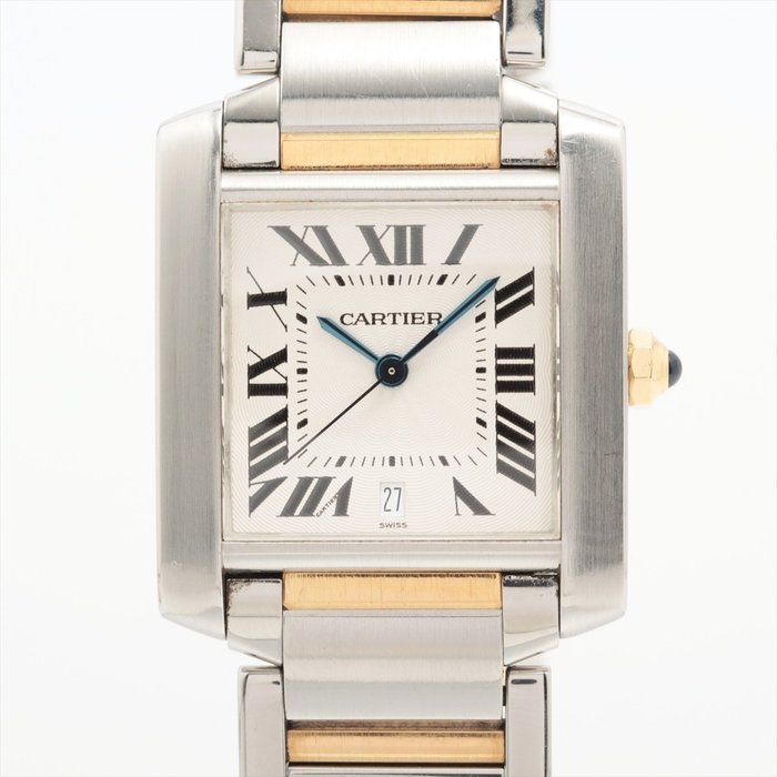 Cartier - Tank Française - W51005Q4 - Mænd - 2000-2010