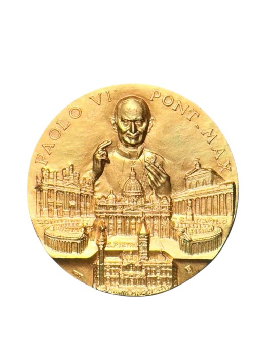 Italien. Paolo VI (1963-1978). Artistic Medal 1975. by A. Consonni, b. ESM= E. Senesi, Milan) on the occasion of the Holy Year.  (Ingen mindstepris)