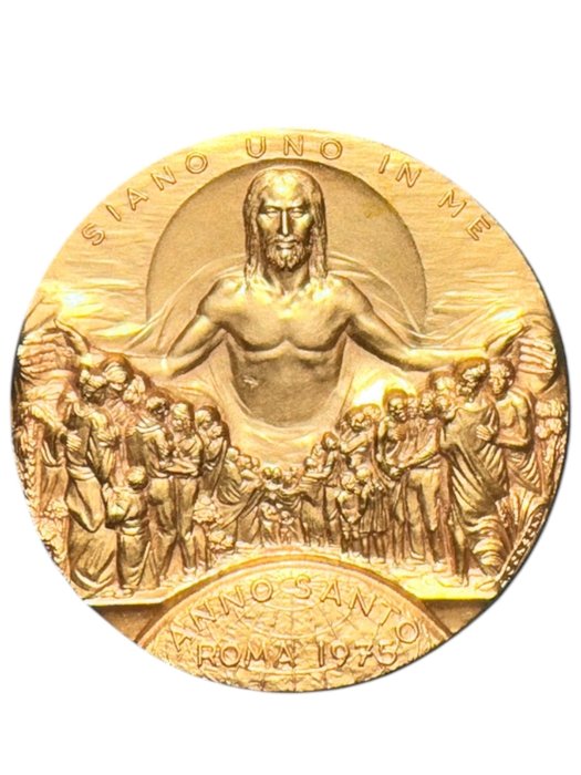 Italien. Paolo VI (1963-1978). Artistic Medal 1975. by A. Consonni, b. ESM= E. Senesi, Milan) on the occasion of the Holy Year.  (Ingen mindstepris)