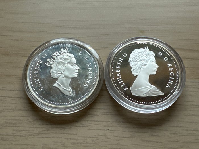 Canada. 1 Dollar 1986/1990 Kelsey und Vancouver (2 coins)  (Ingen mindstepris)