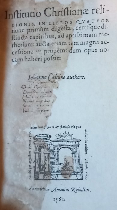 Jean Calvin - Instructio Christiane religionis - 1561