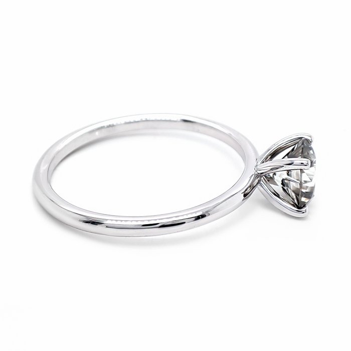 Ring - 14 karat Hvidguld -  1.01ct. tw. Diamant (Naturfarvet)