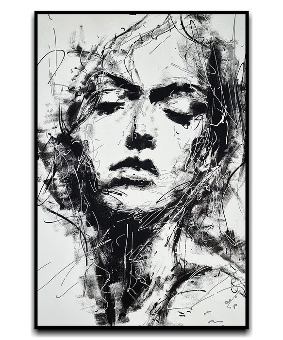 Asko - Monochrome Faces nr5 - XXL Canvas