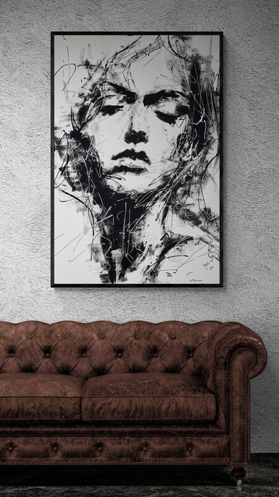 Asko - Monochrome Faces nr5 - XXL Canvas