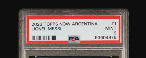 2023 - Topps - Now Argentina - Lionel Messi - #1 - Fastest Goal of his Career - 1 Graded card - PSA 9