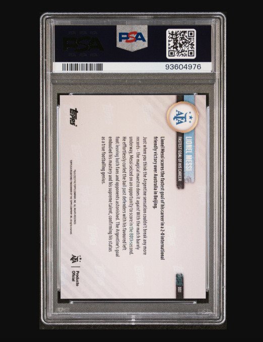 2023 - Topps - Now Argentina - Lionel Messi - #1 - Fastest Goal of his Career - 1 Graded card - PSA 9