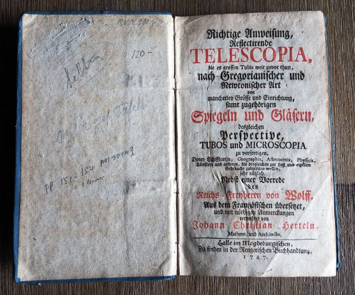 Claude Siméon Passemant - Richtige Anweisung reflectirende Telescopia nach Gregorianischer und Newtonischer Art - 1747