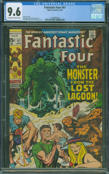 Fantastic Four 97 - The Monster From The Lost Lagoon - 1 Graded comic - 1970 - CGC 96