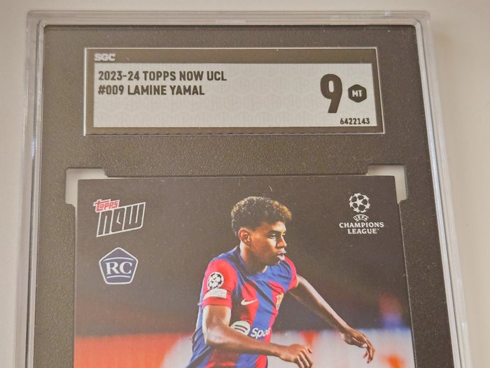 2023/24 Topps Now UCL Lamine Yamal #9 Rookie SGC 9 - 1 Graded card