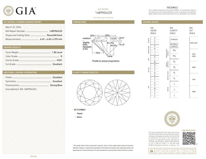 Øreringe - 18 kraat Hvidguld -  2.00ct. tw. Diamant (Natur)