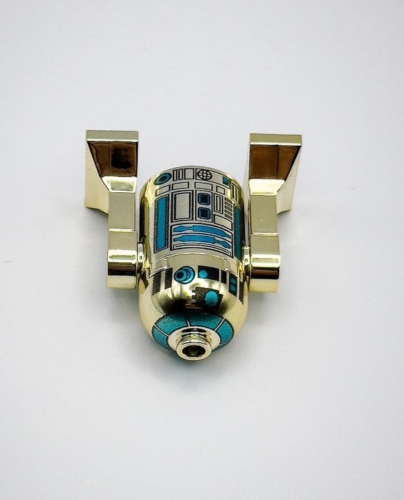 Lego - Star Wars - Chrome Gold Plated Astromech R2-D2 Droid Mini Figure Official Customized Lego Parts