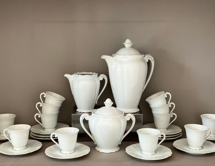 Manufacture Royale Limoges (1930 - 1965) - Kaffesæt (27) - Limoges porcelæn