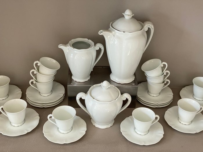 Manufacture Royale Limoges (1930 - 1965) - Kaffesæt (27) - Limoges porcelæn