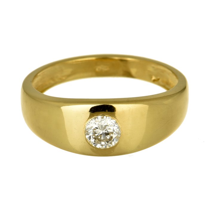 Ring - 18 kraat Gulguld Diamant (Natur)