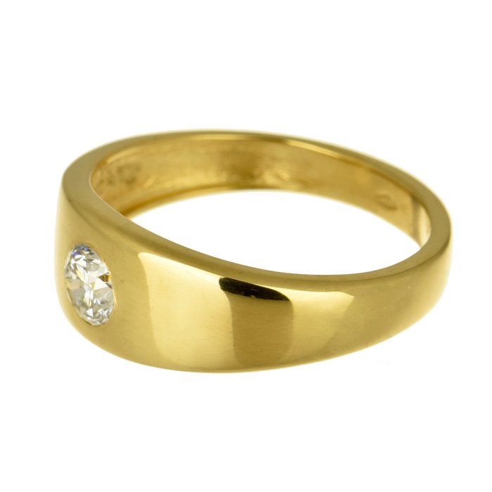 Ring - 18 kraat Gulguld Diamant (Natur)