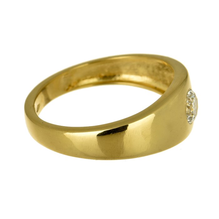 Ring - 18 kraat Gulguld Diamant (Natur)