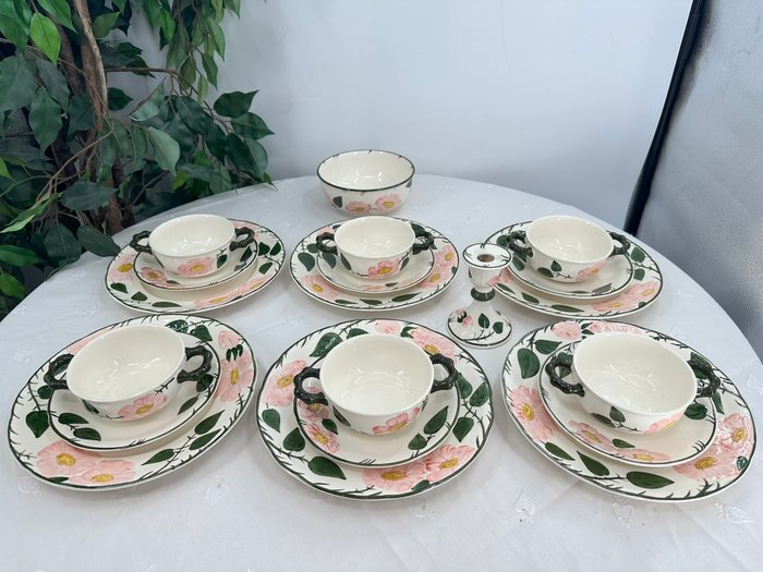 Villeroy  Boch Wild Rose Set - Suppentassen, Teller, Schale und Kerzenständer - Middagssæt (20) - Porcelæn