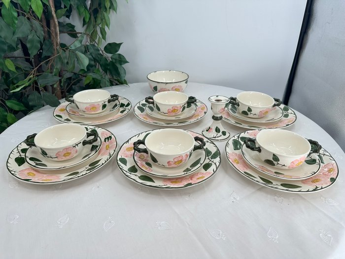 Villeroy  Boch Wild Rose Set - Suppentassen, Teller, Schale und Kerzenständer - Middagssæt (20) - Porcelæn