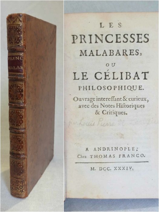 Louis Pierre de Longue - Les princesses Malabares, ou Le célibat philosophique. - 1734