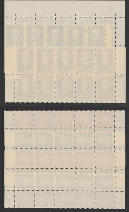 Belgien 1955 - Tuberkulose - OBP 979/985 in veldelen van 10