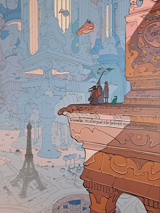 Moebius - 1 Lithograph - Paris: "L'Avenir, tu n'as pas à le prevenir mais à le permettre" (Saint Exupery) - 2008