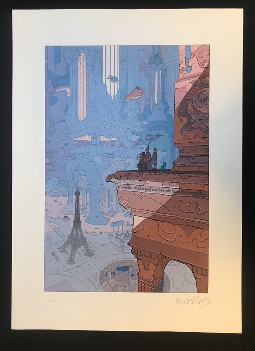 Moebius - 1 Lithograph - Paris: "L'Avenir, tu n'as pas à le prevenir mais à le permettre" (Saint Exupery) - 2008