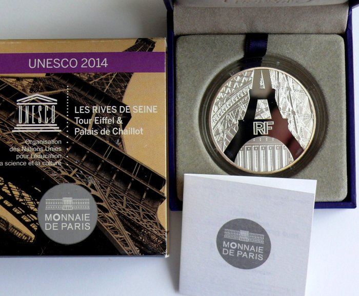 Frankrig 10 Euro 2014 "UNESCO - Rives de Seine" Proof  (Ingen mindstepris)