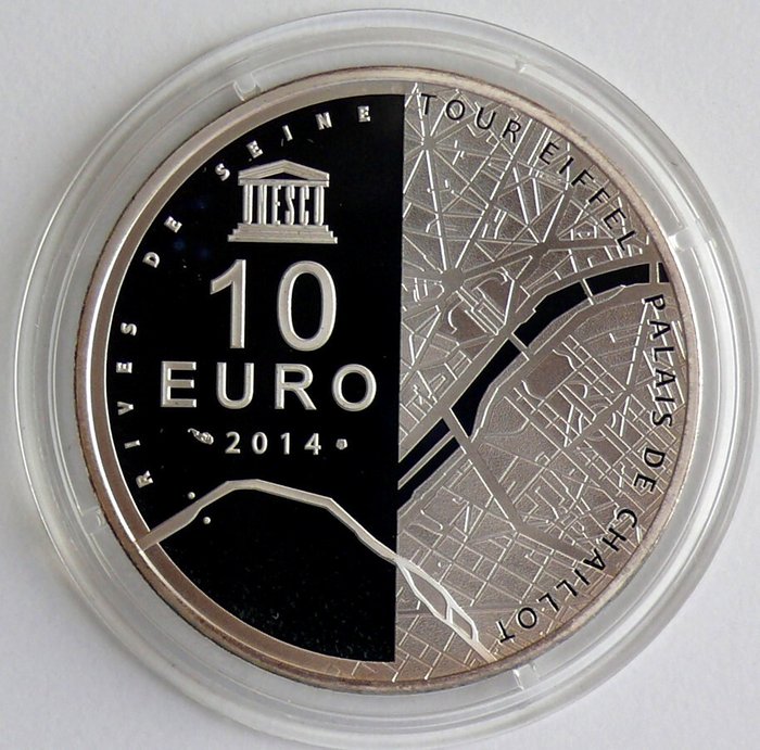 Frankrig 10 Euro 2014 "UNESCO - Rives de Seine" Proof  (Ingen mindstepris)