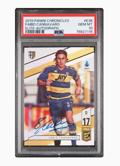 2019 Panini Chronicles Fabio Cannavaro Elite Autograph PSA 10 - 1 Graded card