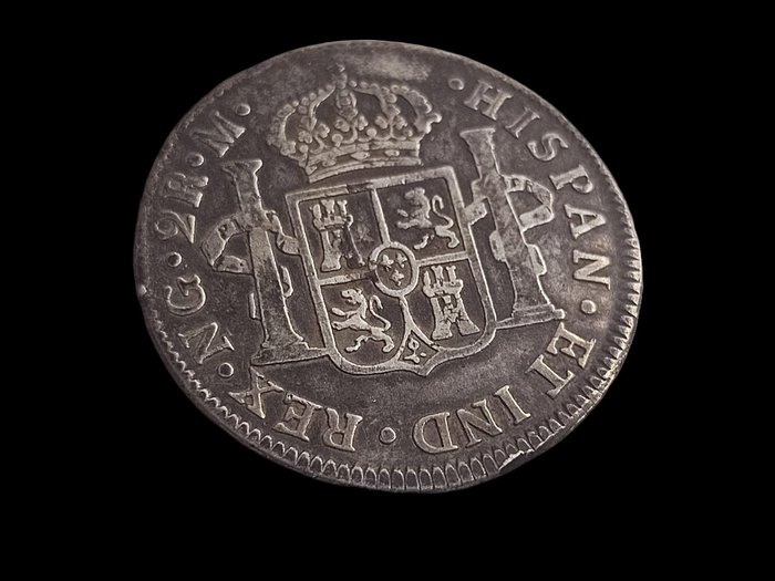 Spanien. Fernando VII (1813-1833). 2 Reales 1820 Guatemala M