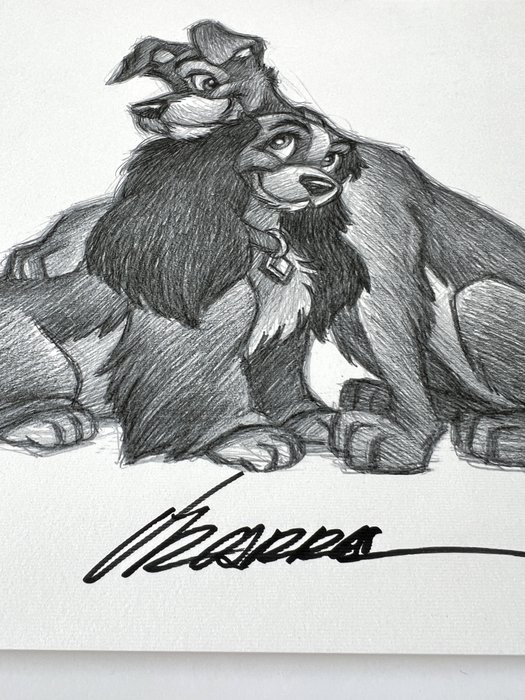 Joan Vizcarra - Lady and The Tramp - Hand Signed