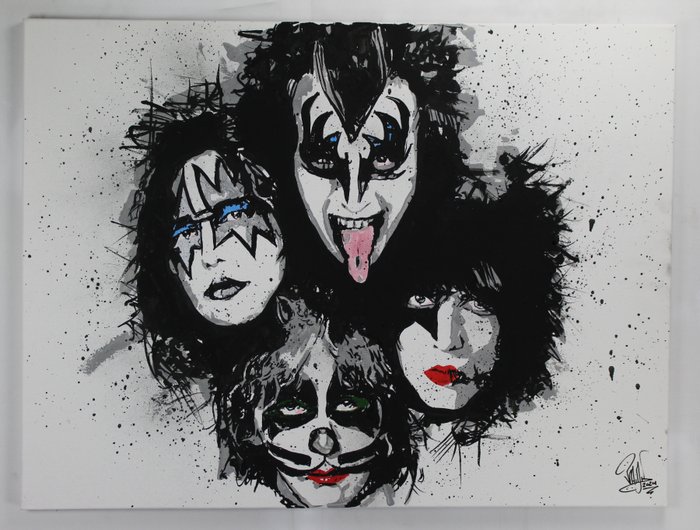 KISS - Painting - By Artist Vincent Mink - "KISS"