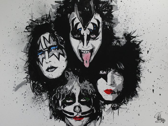 KISS - Painting - By Artist Vincent Mink - "KISS"