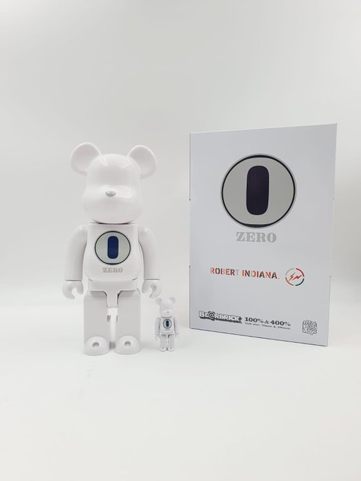 Robert Indiana x Medicom Toy - Be@rbrick Robert Indiana x Fragment Design White Edition 400% 100% Bearbrick 2024