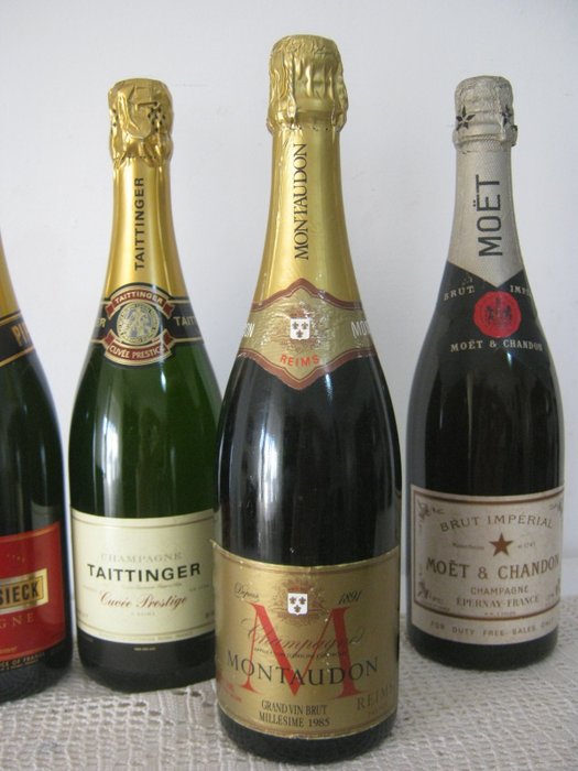 Moët  Chandon, Piper Heidsieck, Taittinger, Montaudon - Champagne - 4 Flasker (0,75 L)